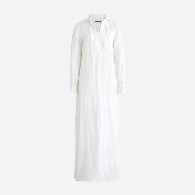 Bungalow maxi popover dress in linen Product Image