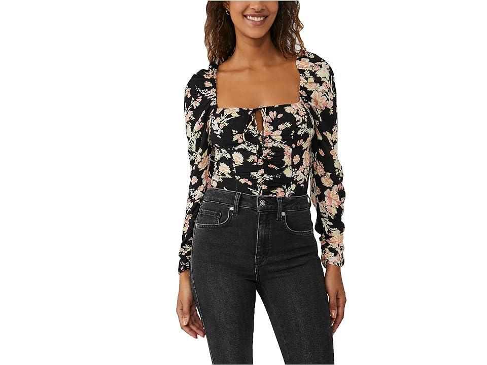 Free People Hilary Printed Top Combo) Women's Blouse Product Image