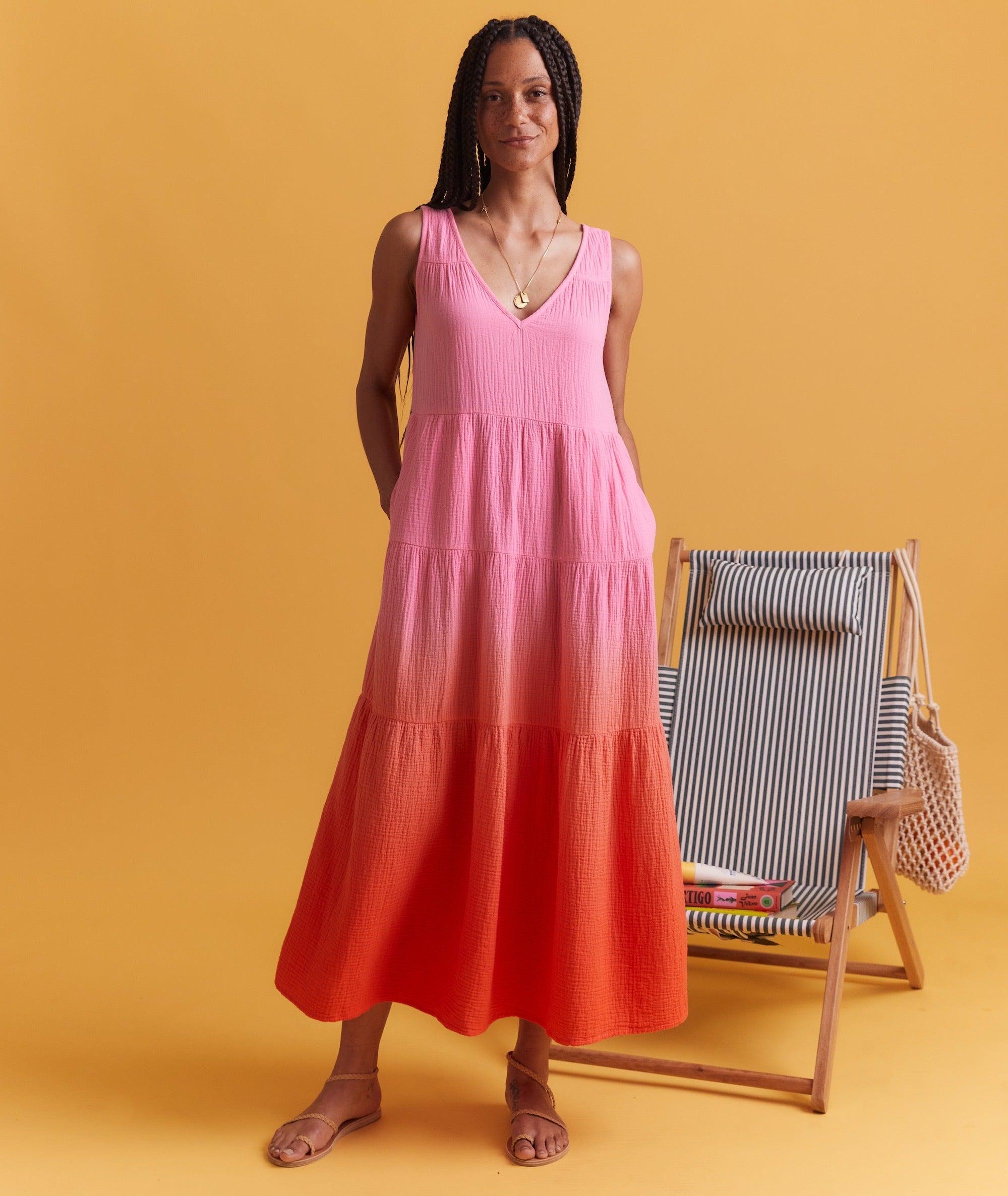 Corinne Double Cloth Maxi Dress Product Image