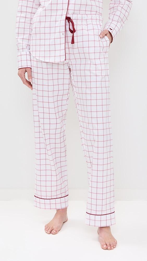 Petite Plume Garnet Tattersall Women's Pajama Set | Shopbop Product Image