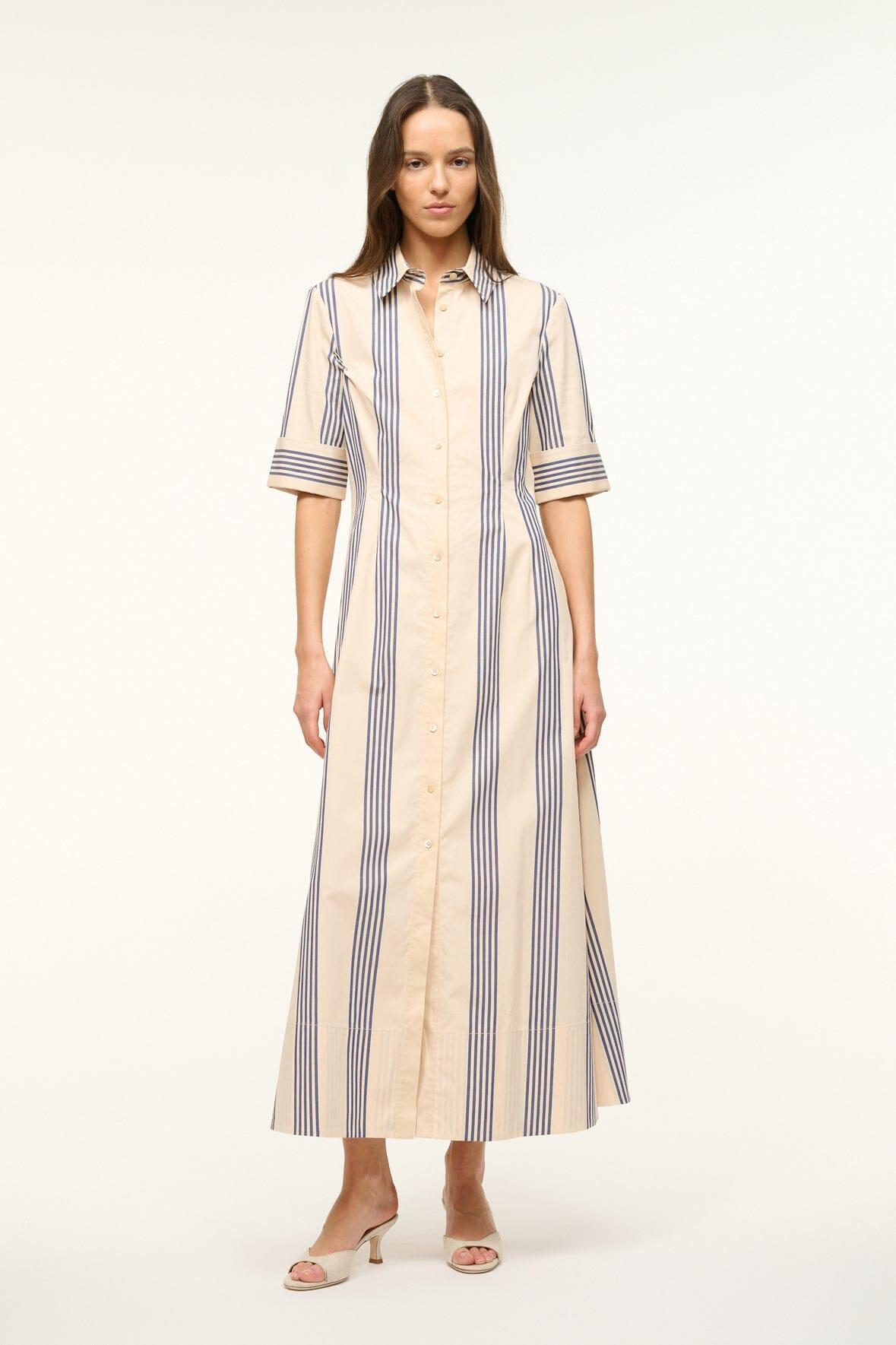 JOAN MAXI DRESS | MARINE BAYADERE STRIPE Product Image