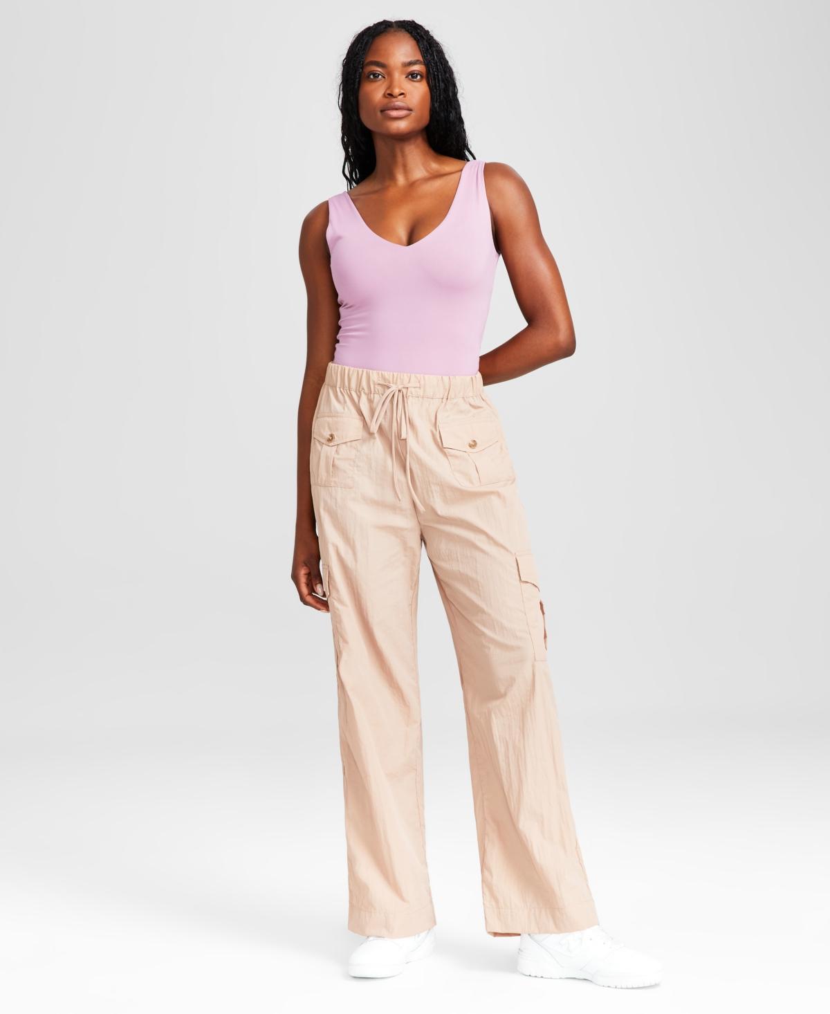 And Now This Womens High-Waisted Wide-Leg Cargo Pants, Created for Macys product image