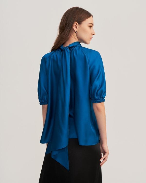 Women Ajuga Silk Twill Blouse Top Product Image