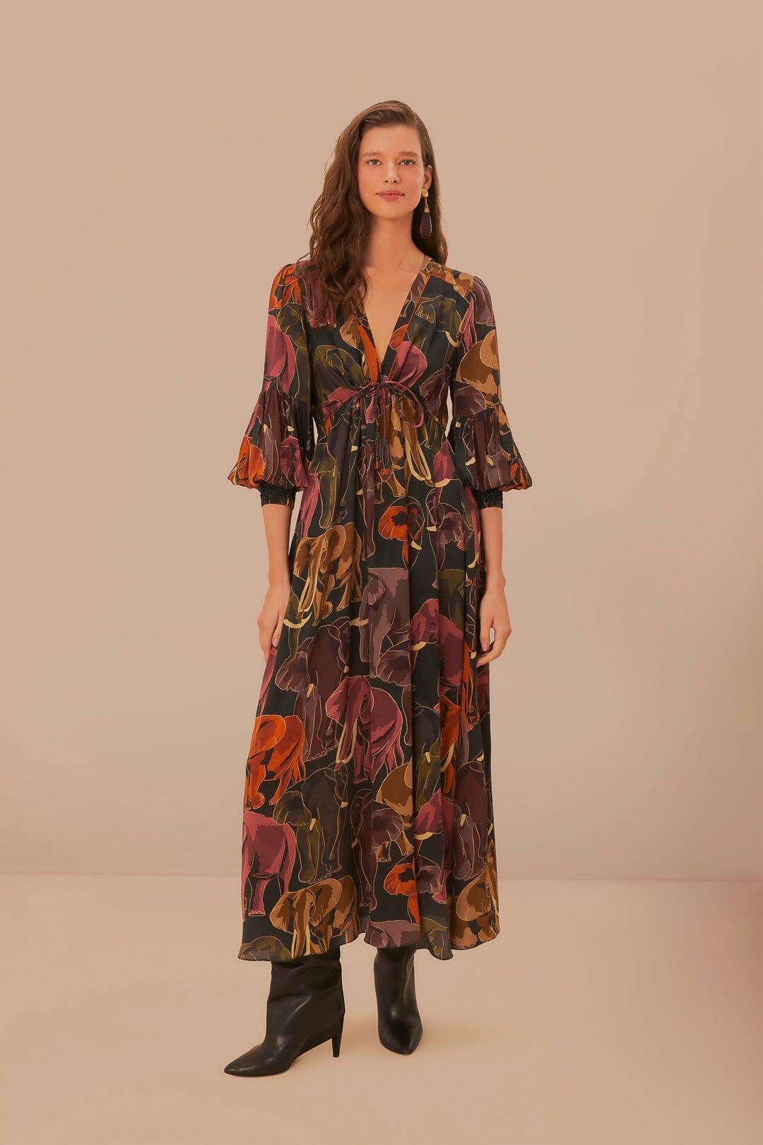 Green Elephants Maxi Dress Product Image