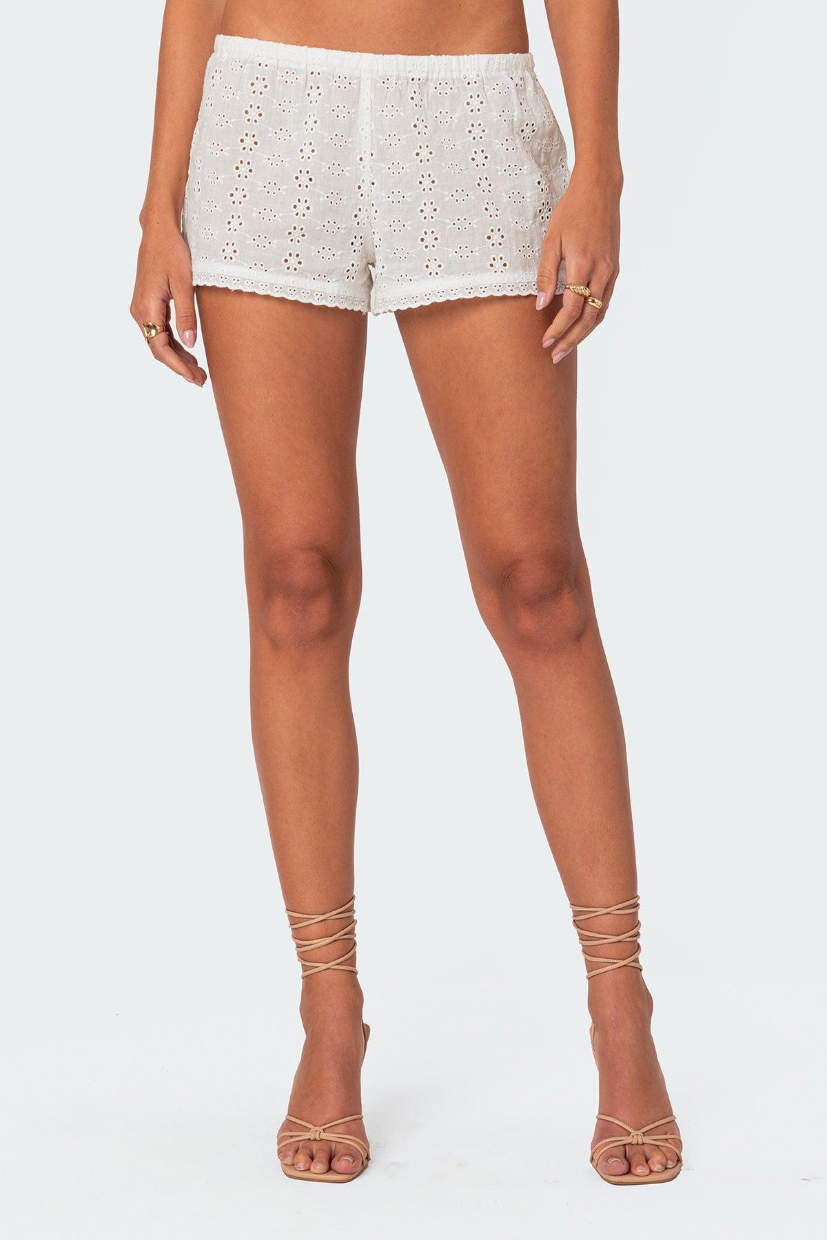 Jael Eyelet Shorts Product Image