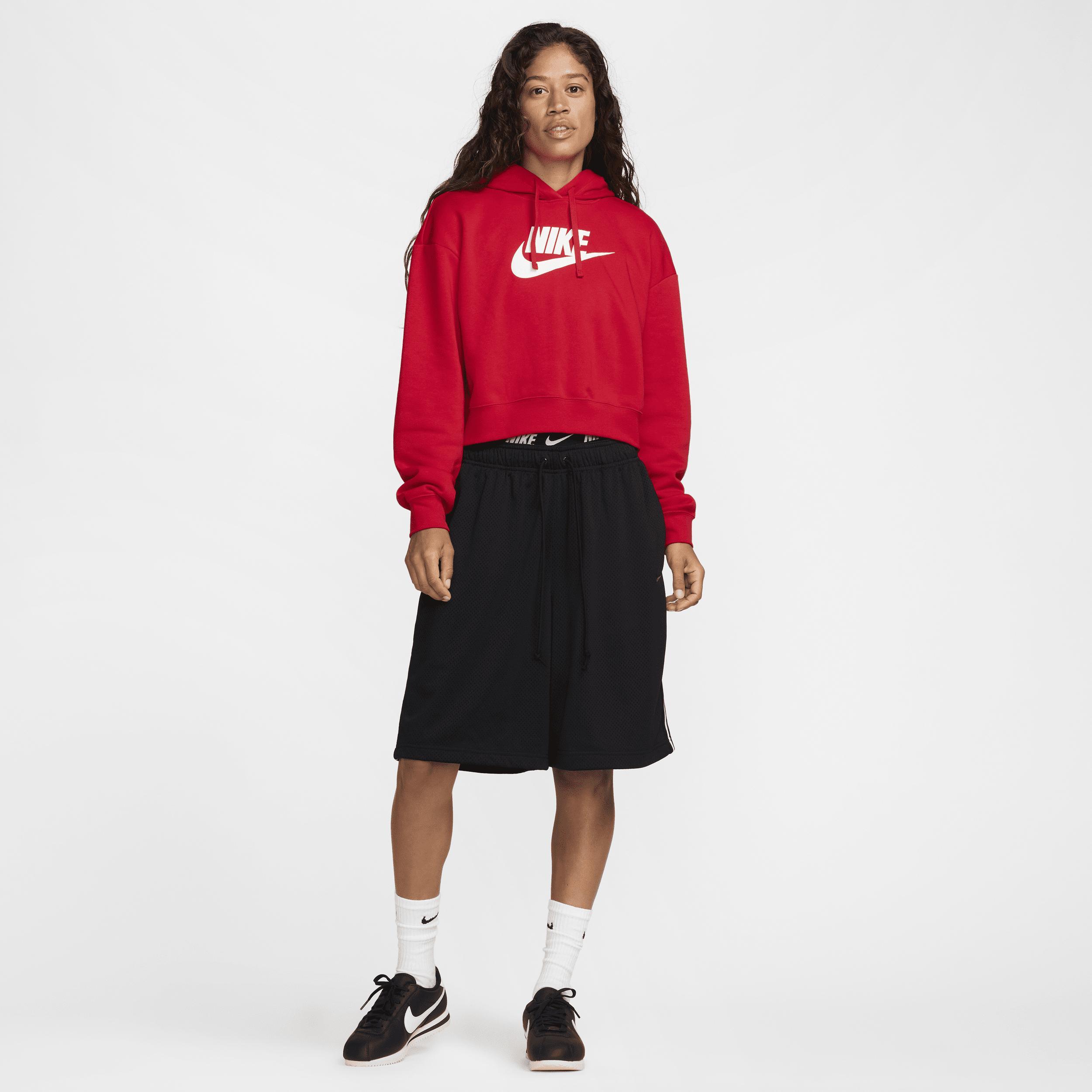 Womens Nike Sportswear Club Fleece Oversized Crop Graphic Hoodie Product Image