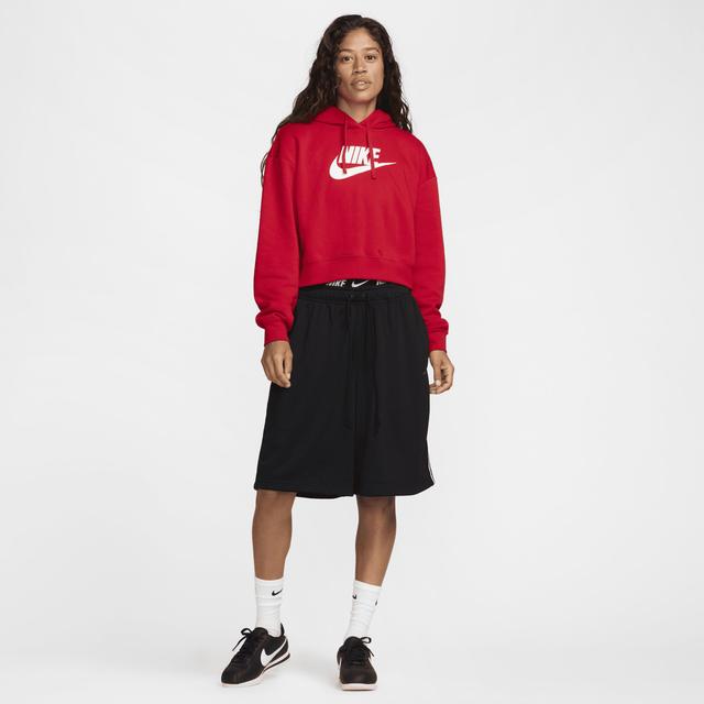 Womens Nike Sportswear Club Fleece Oversized Crop Graphic Hoodie Product Image