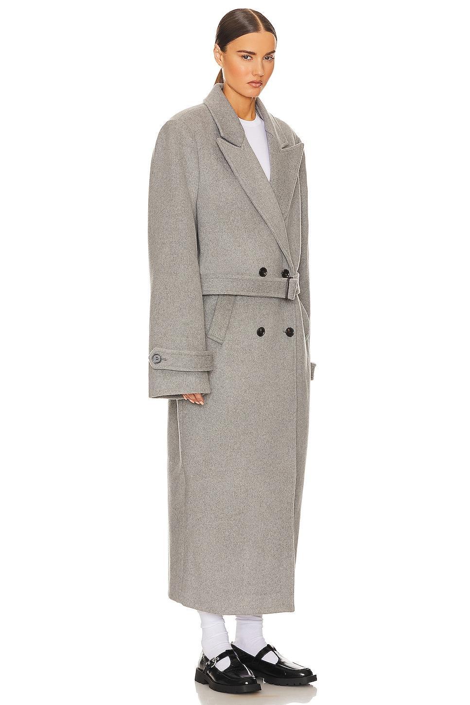 Bold Shoulder Long Coat Product Image