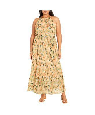 Plus Size Callie Print Tier Maxi Dress Product Image