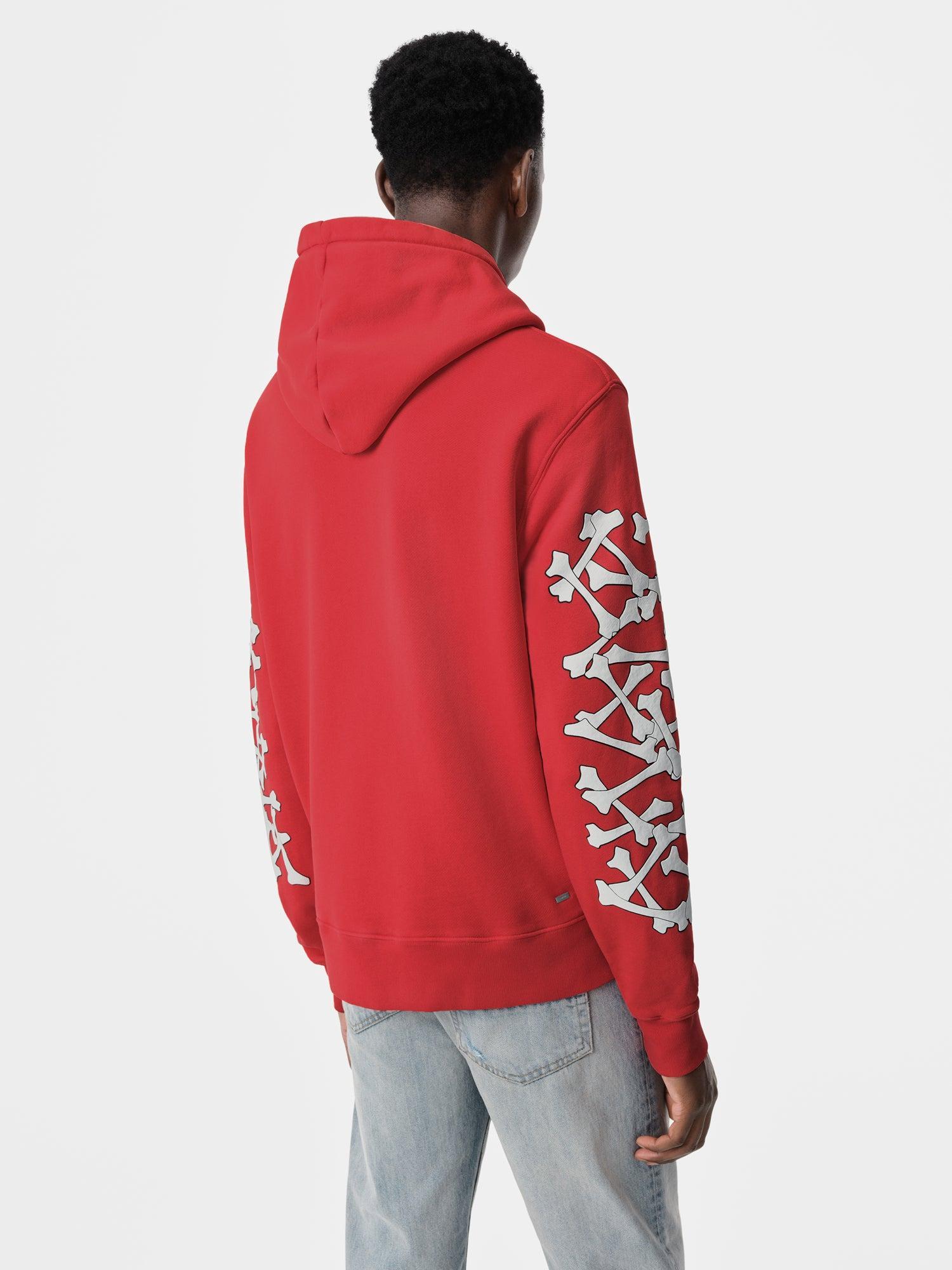 BONES STACKED HOODIE - Red Male Product Image