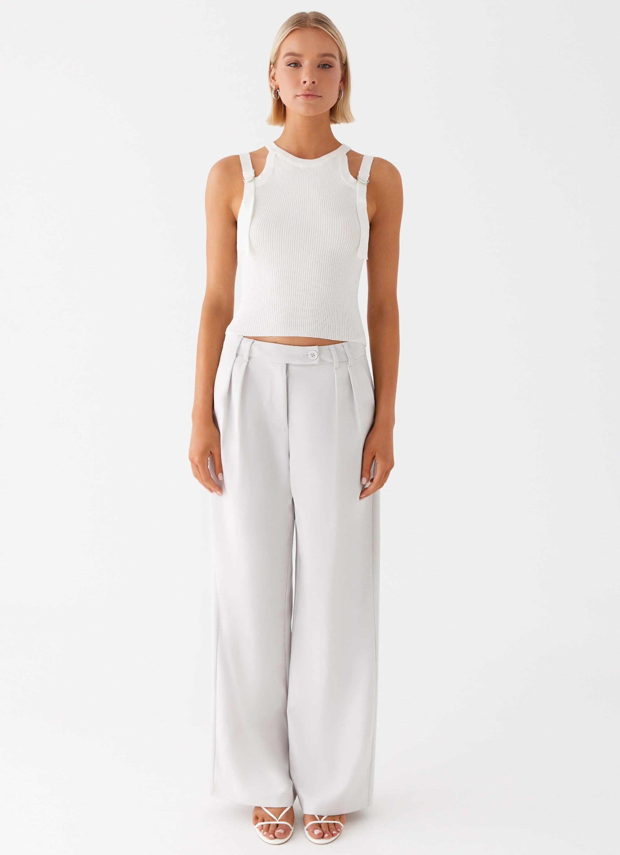 Asha Low Rise Pants - Ivory Product Image