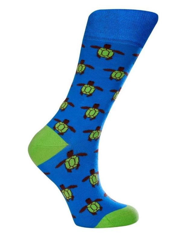 Love Sock Company Womens Turtle W-Cotton Novelty Crew Socks with Seamless Toe Design, Pack of 1 Product Image