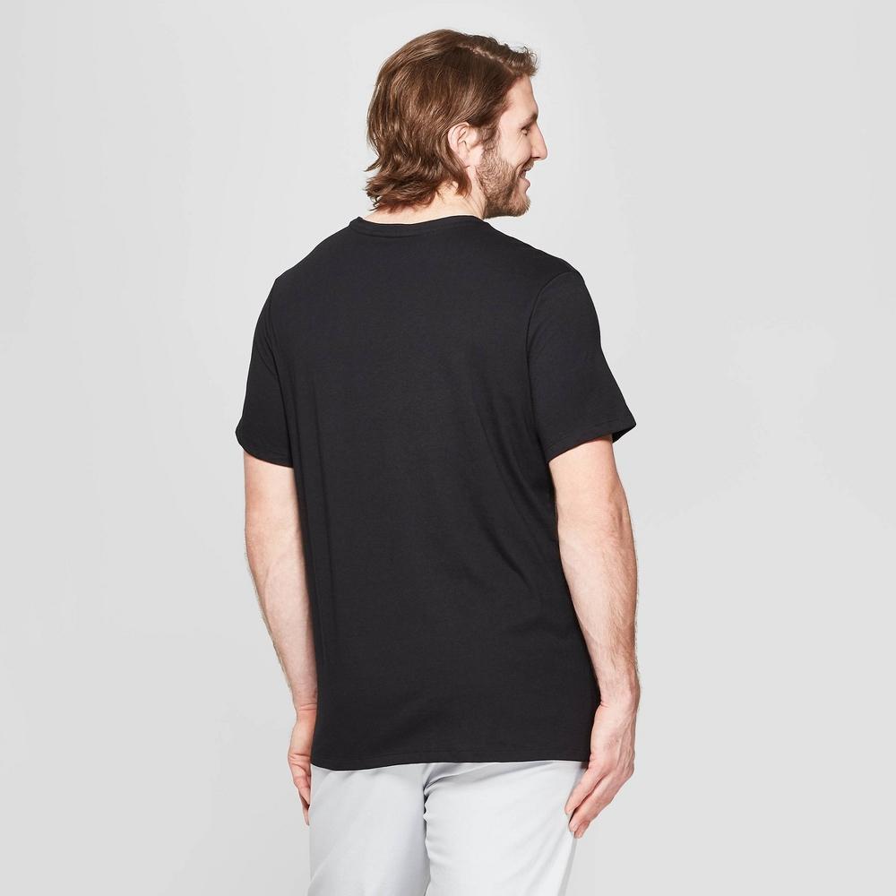 Mens Big & Tall Every Wear Short Sleeve V-Neck T-Shirt - Goodfellow & Co Black 4XLT Product Image