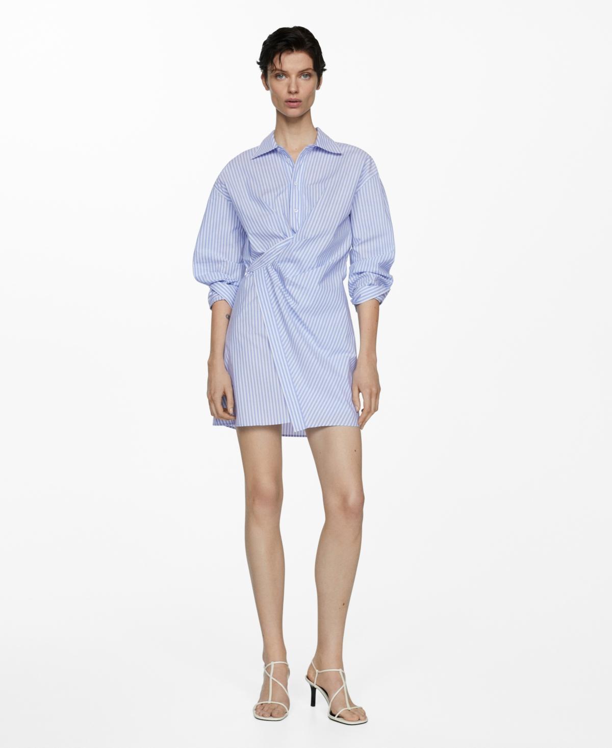 Mango Womens Striped Shirt Dress Product Image