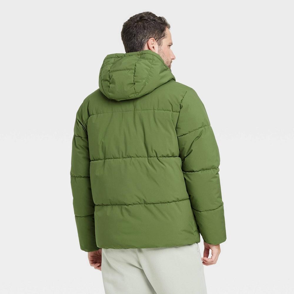 Men's Heavy Puffer Jacket - All In Motion™ Green L Product Image