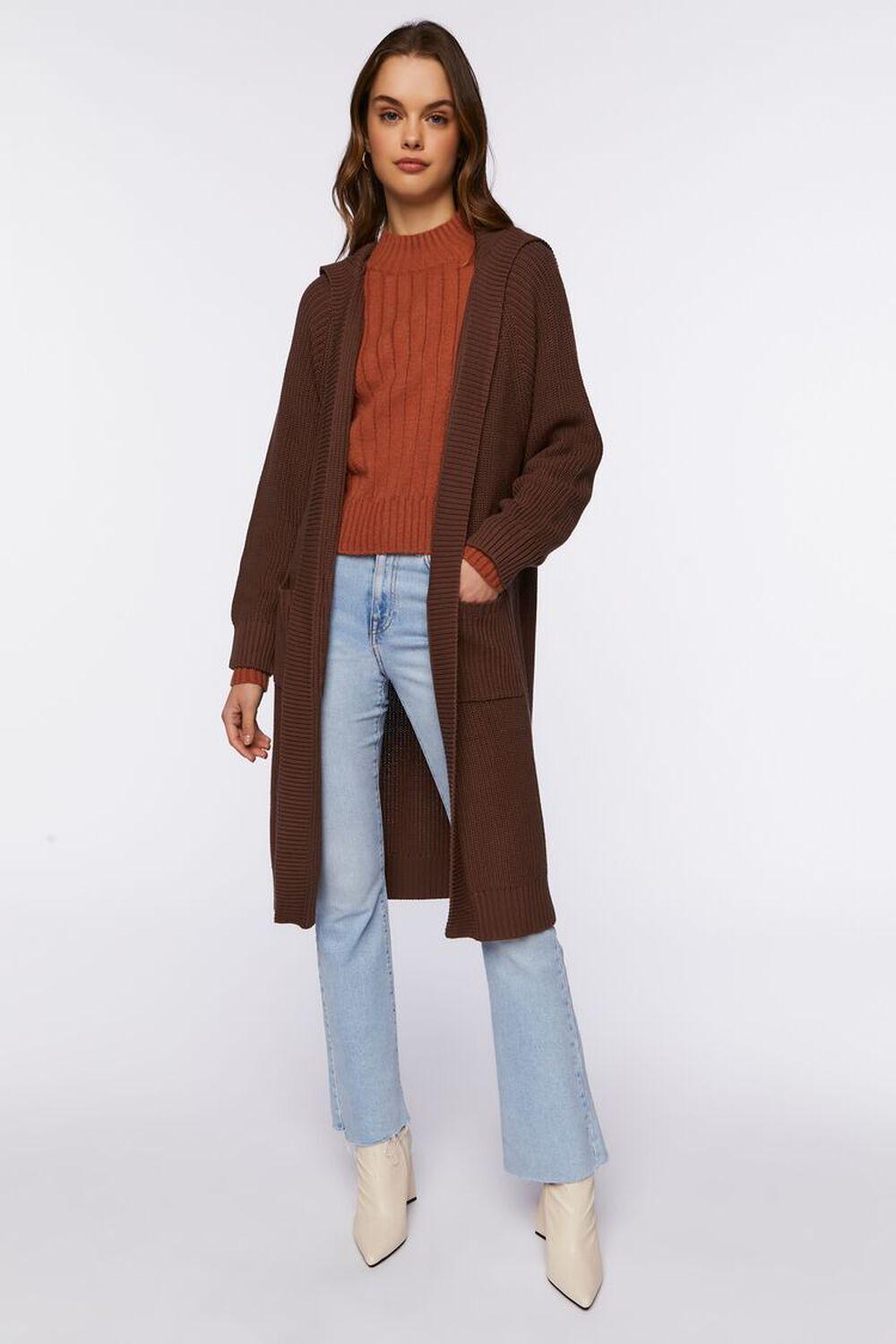 Open-Front Longline Cardigan Sweater | Forever 21 Product Image