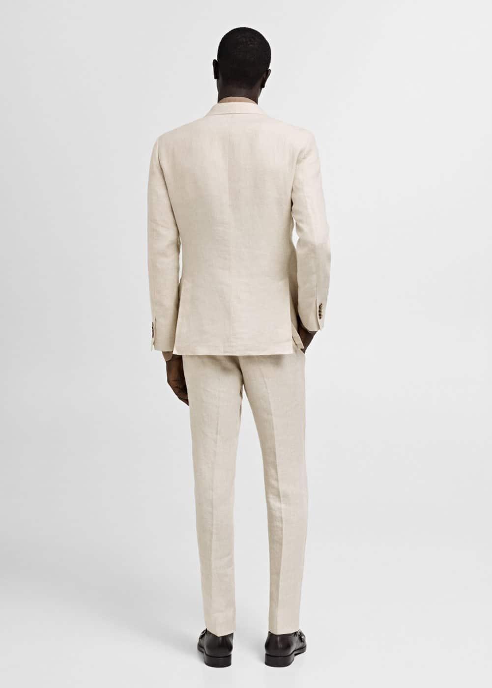 Mango Mens Linen Slim-Fit Suit Blazer Product Image