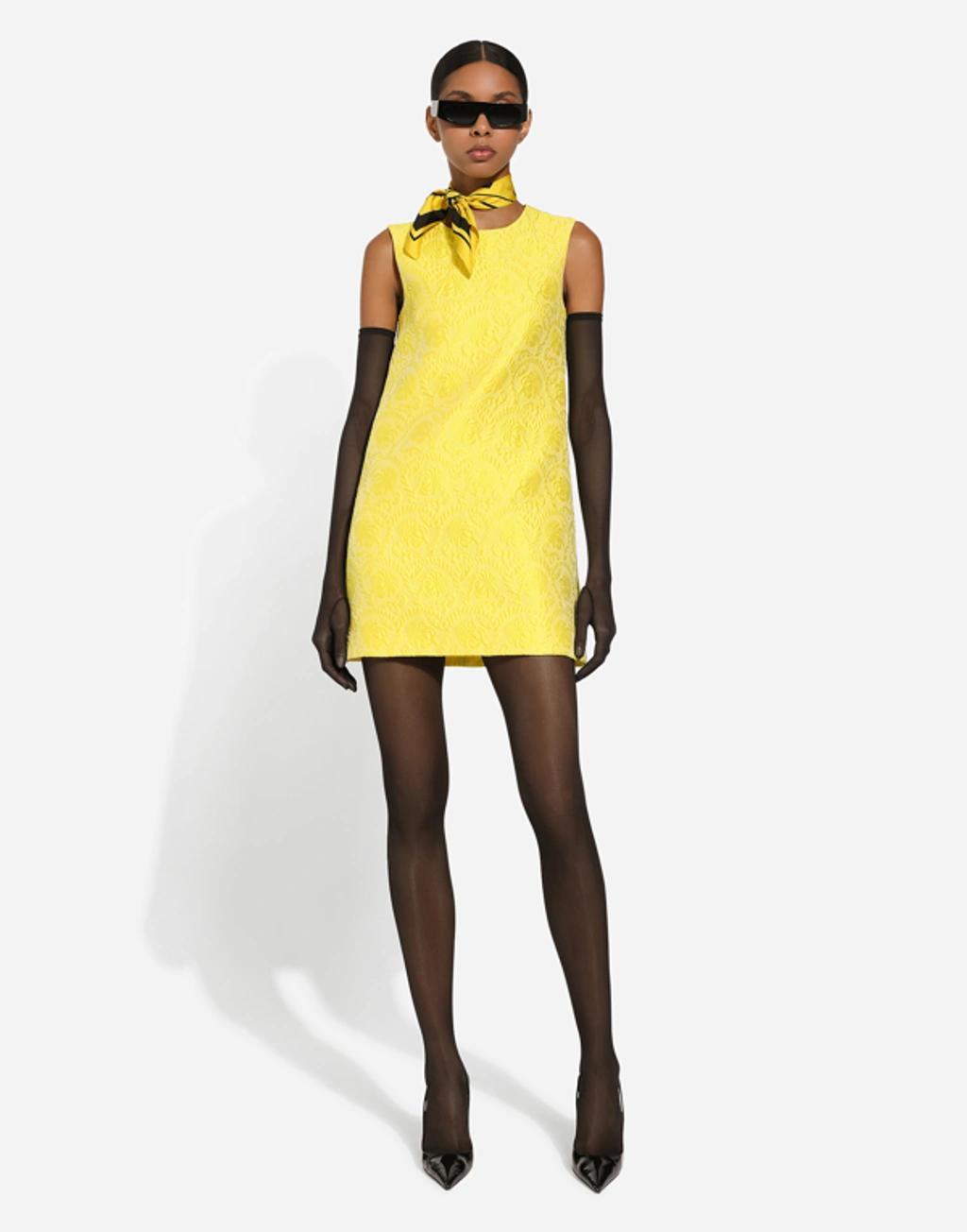 DOLCE & GABBANA Brocade Dress In Yellow Product Image