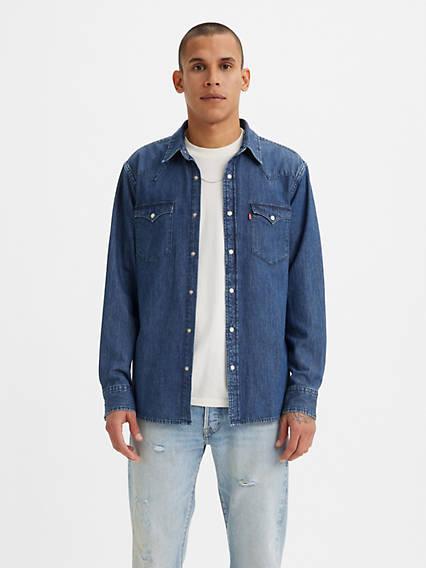 Levis Classic Standard Fit Western Shirt Chambray - Mens Product Image