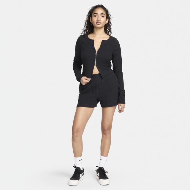 Womens Nike Sportswear Chill Rib Slim Full-Zip Cardigan Product Image