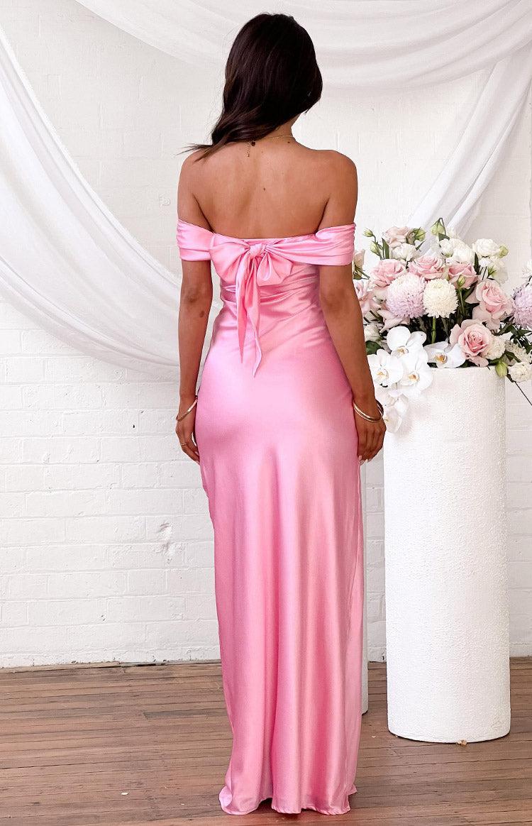 Seraphina Pink Off The Shoulder Maxi Dress Product Image