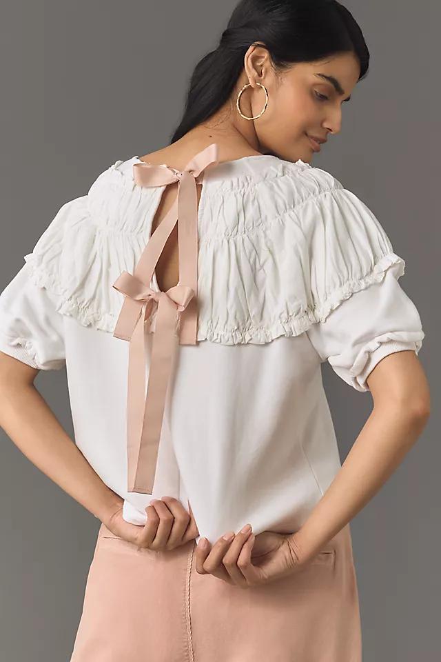 By Anthropologie Tie-Back Ruched Blouse product image