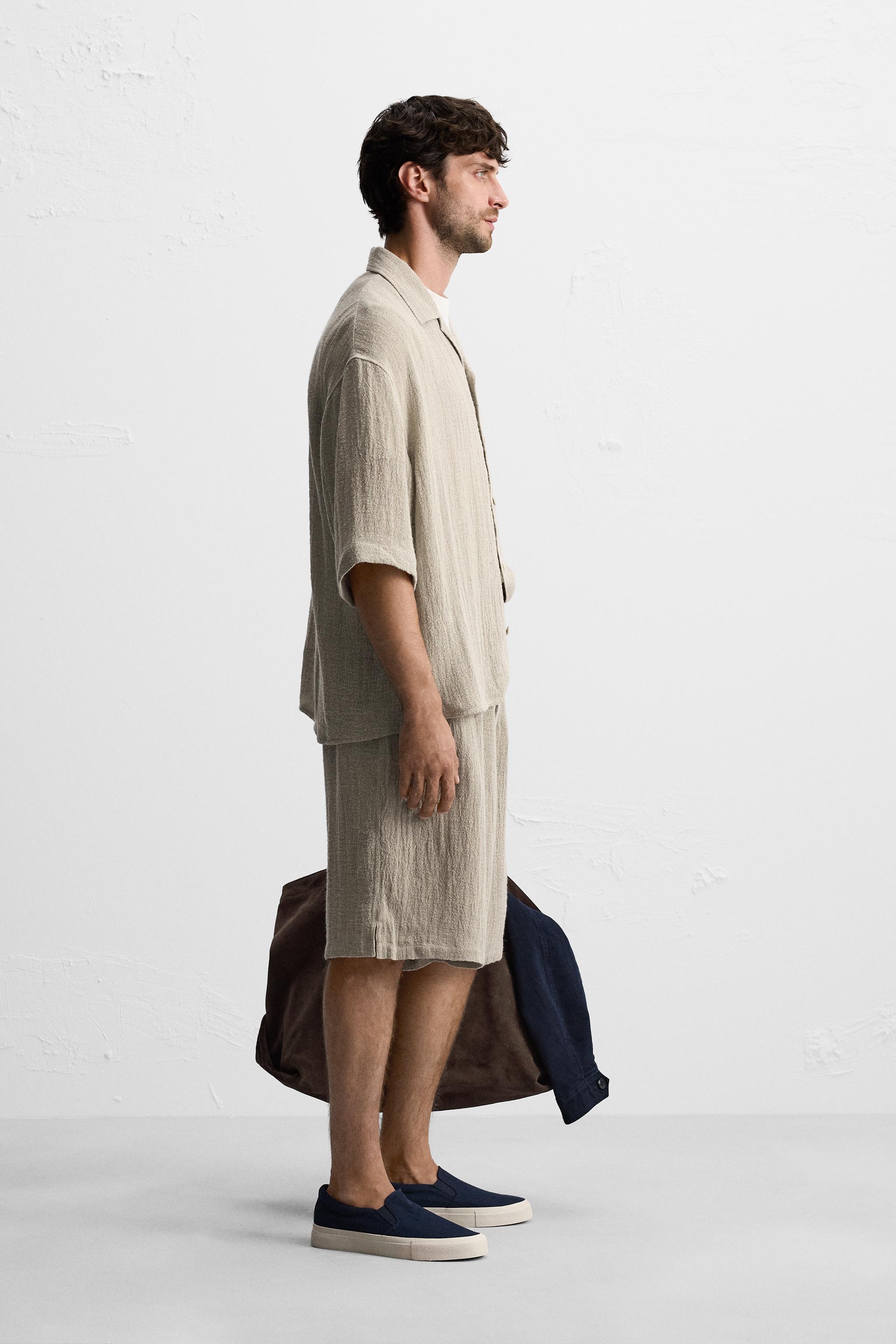 100% LINEN OVERSIZED FIT SHIRT Product Image