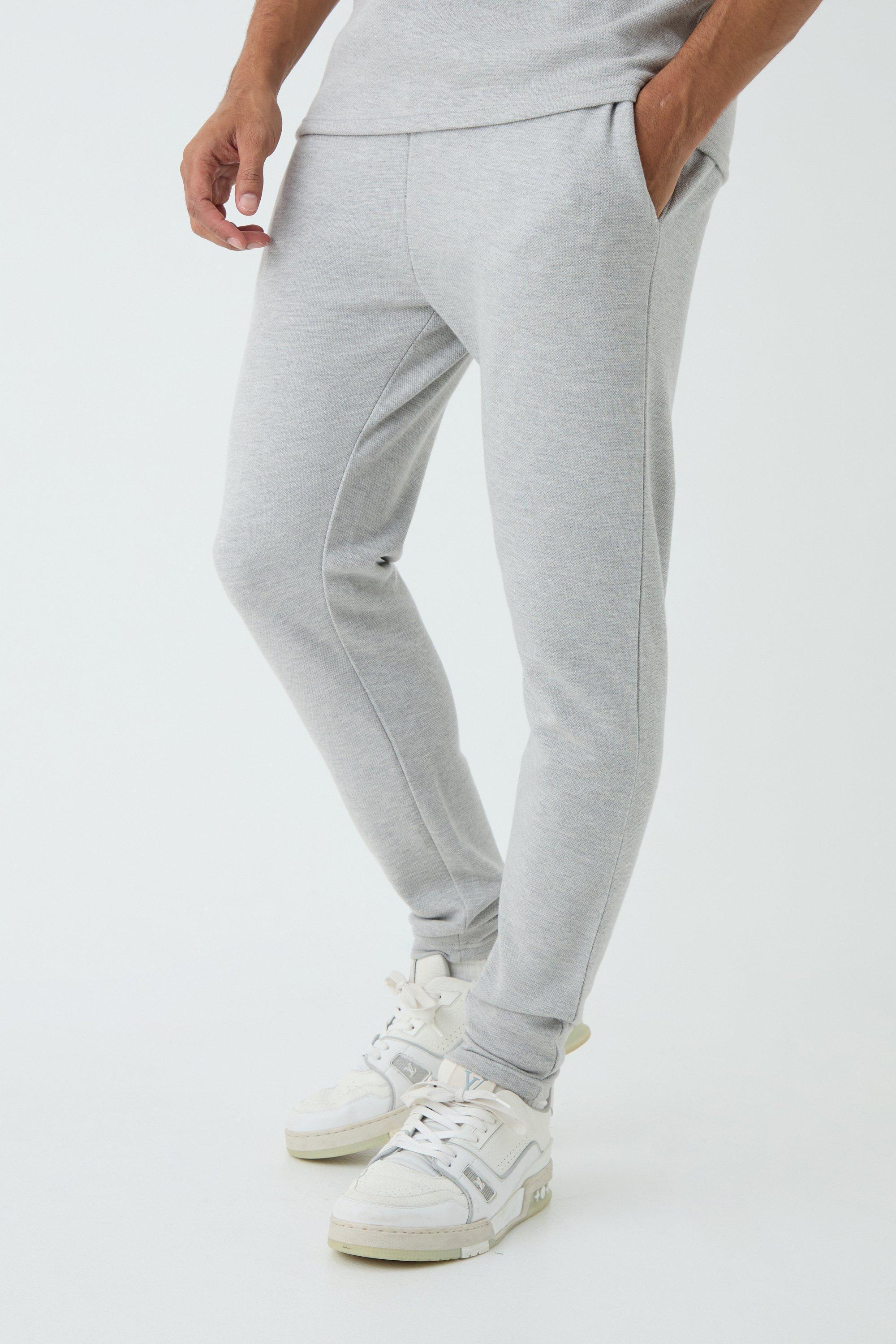 Skinny Pique Sweatpants | boohooMAN USA Product Image