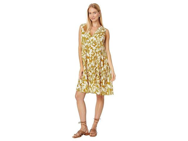 Elliott Lauren Flora - V-Neck Tiered Short Dress (Dijon) Women's Dress Product Image