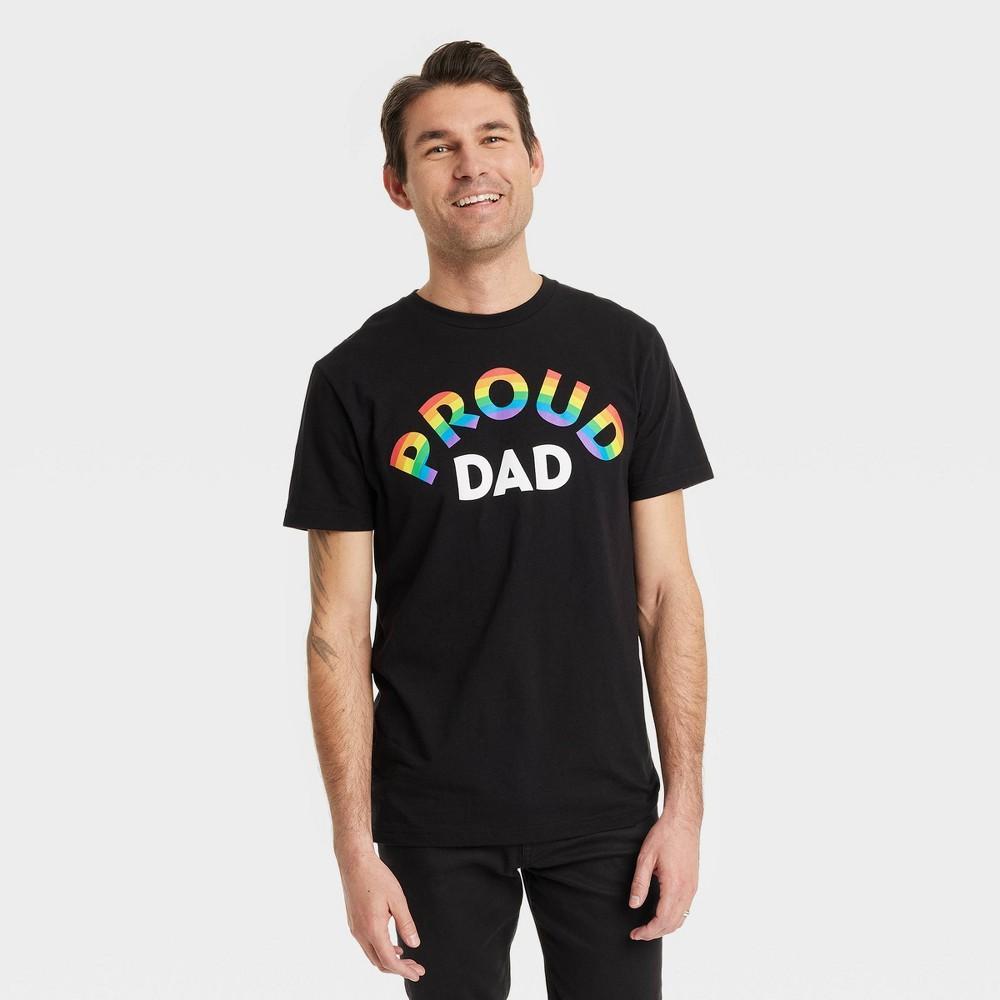 Mens IML Proud Dad Short Sleeve Graphic T-Shirt - Black Product Image