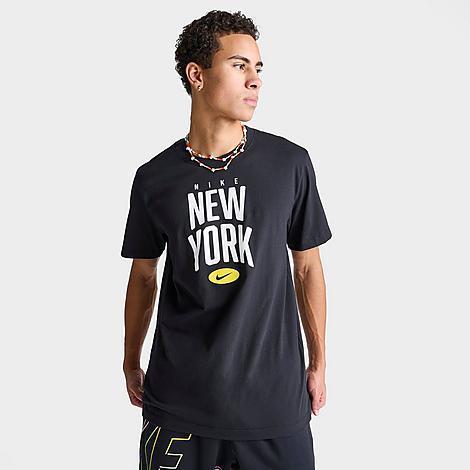 Nike Mens Nike City T-Shirt - Mens Black/White Product Image