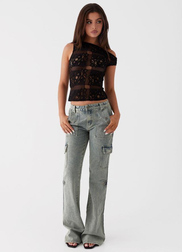 Zephee Flare Jeans - Washed Denim Product Image