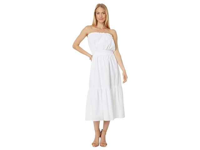 Lilly Pulitzer Nikole Strapless Eyelet Midi (Resort Tidepool Eyelet) Women's Clothing Product Image