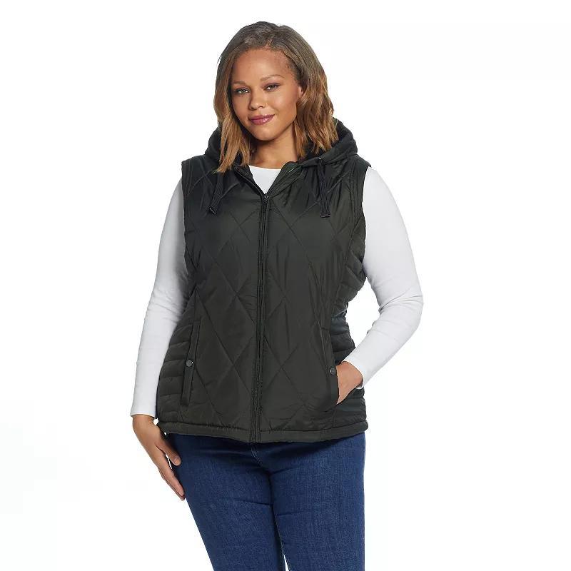 Spruce Plush Pocket Hooded Vest - Women & Plus Product Image