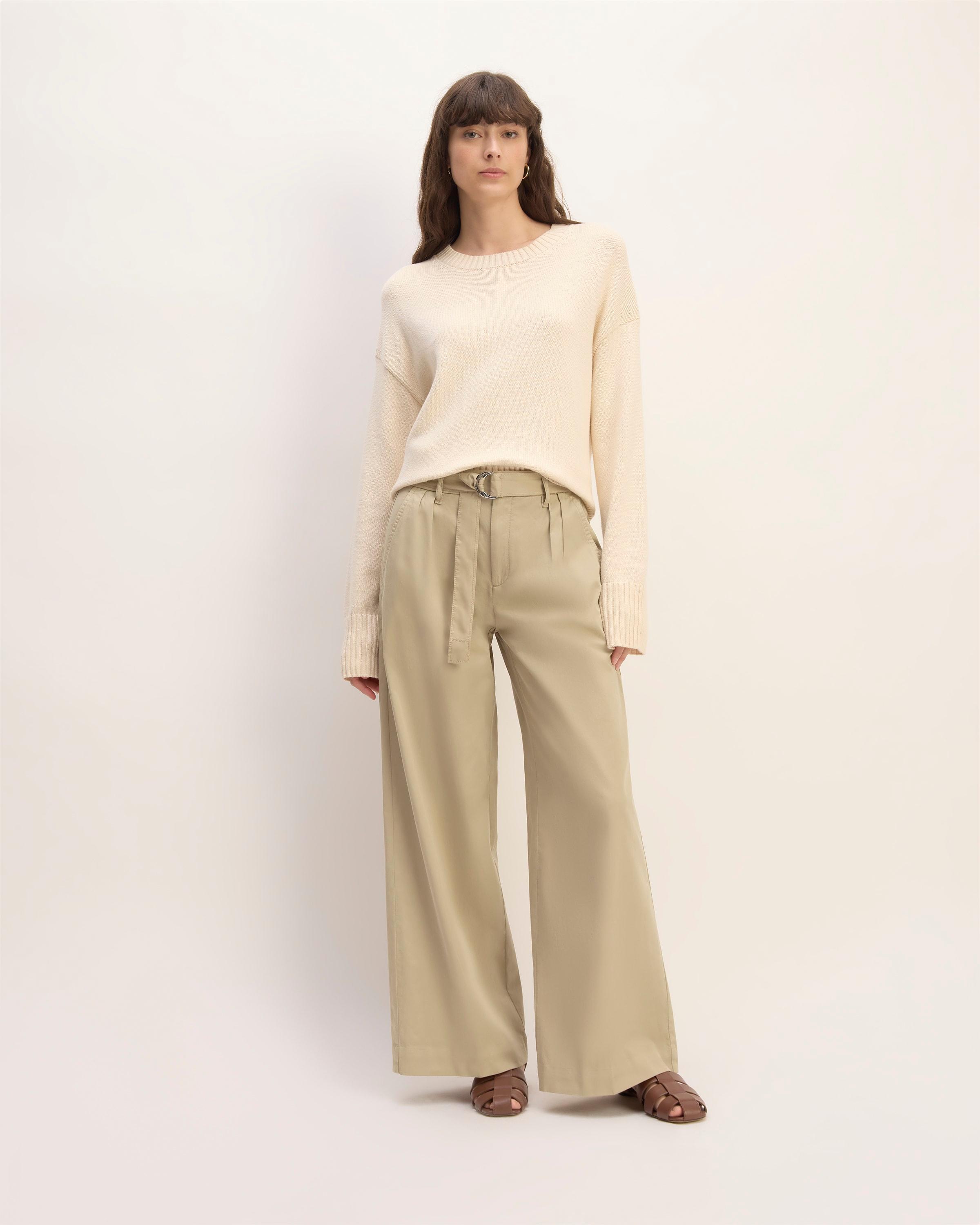 The Pleated Wide-Leg Chino Product Image