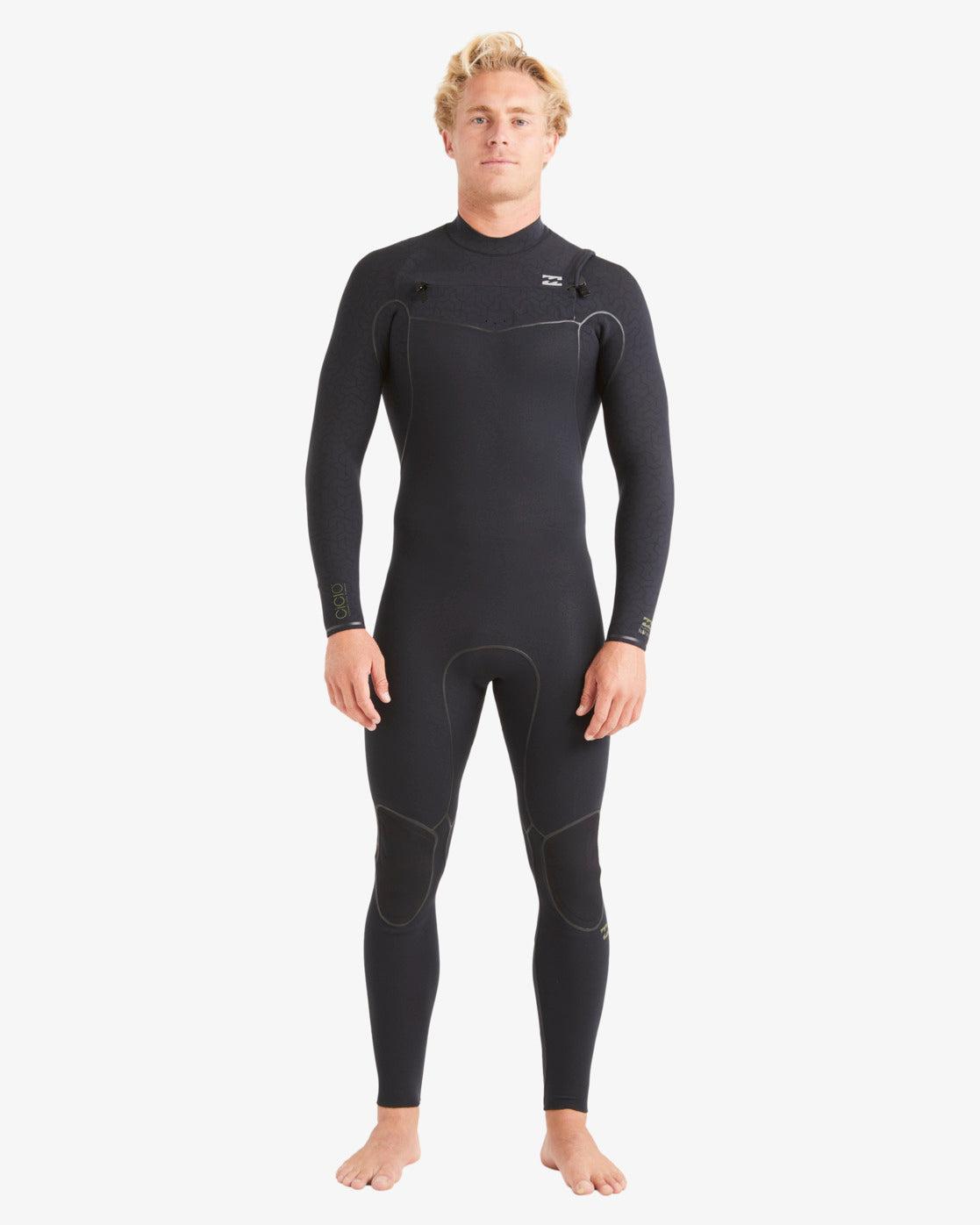 3/2mm Furnace Natural Chest Zip Wetsuit - Black Male Product Image