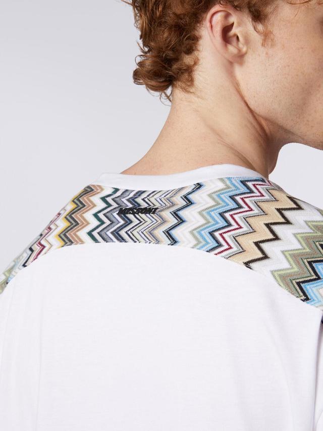 T-shirt in cotton with zigzag inserts Multicoloured | Missoni Product Image