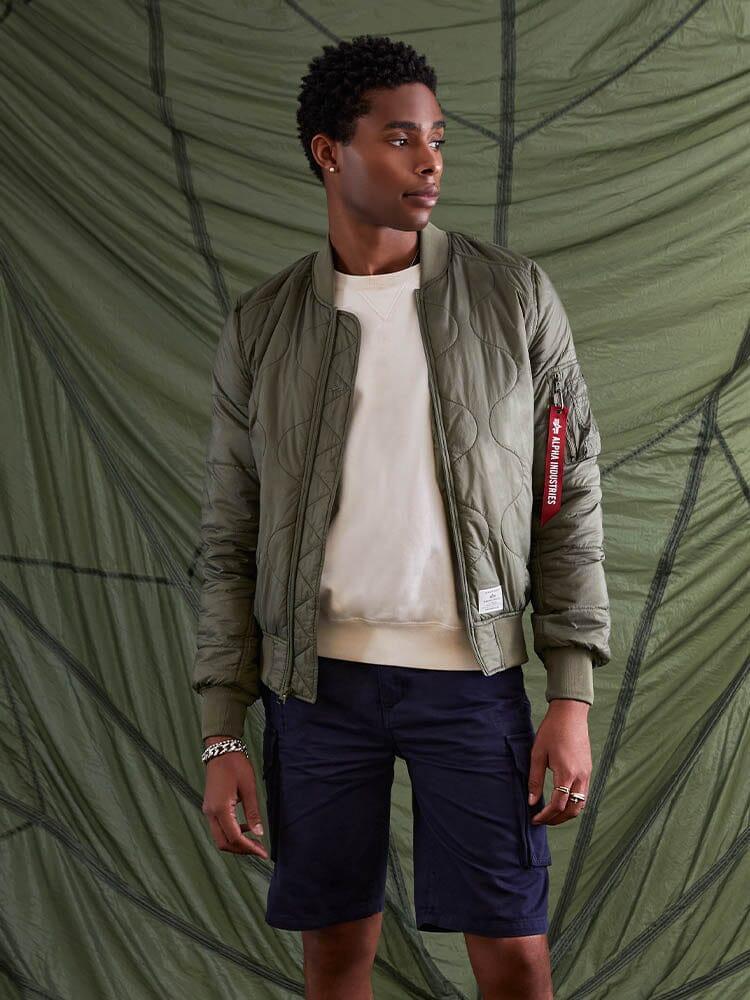 L-2B QUILTED BOMBER JACKET Male Product Image