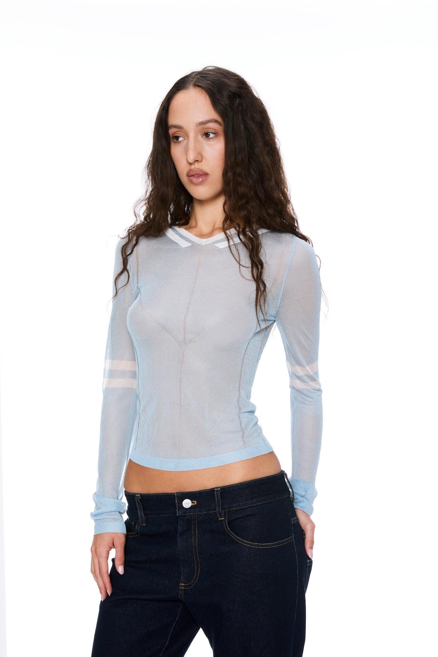 MONICA TOP - PERIWINKLE Product Image