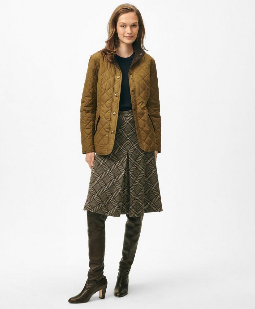 Belted Military-Inspired Quilted Jacket in Nylon Product Image