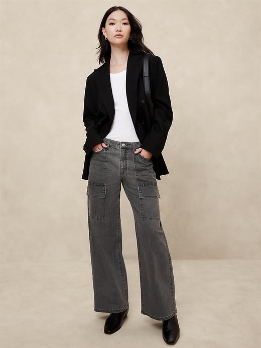 Mid-Rise Straight Cargo Jean Product Image