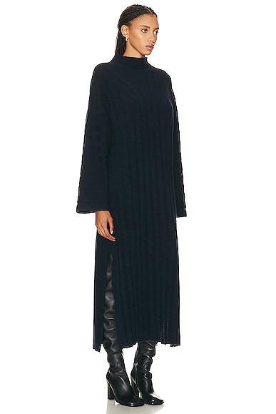 Loulou Studio Badu Long Sleeve Wool & Yak Hair Blend Rib Sweater Dress Product Image
