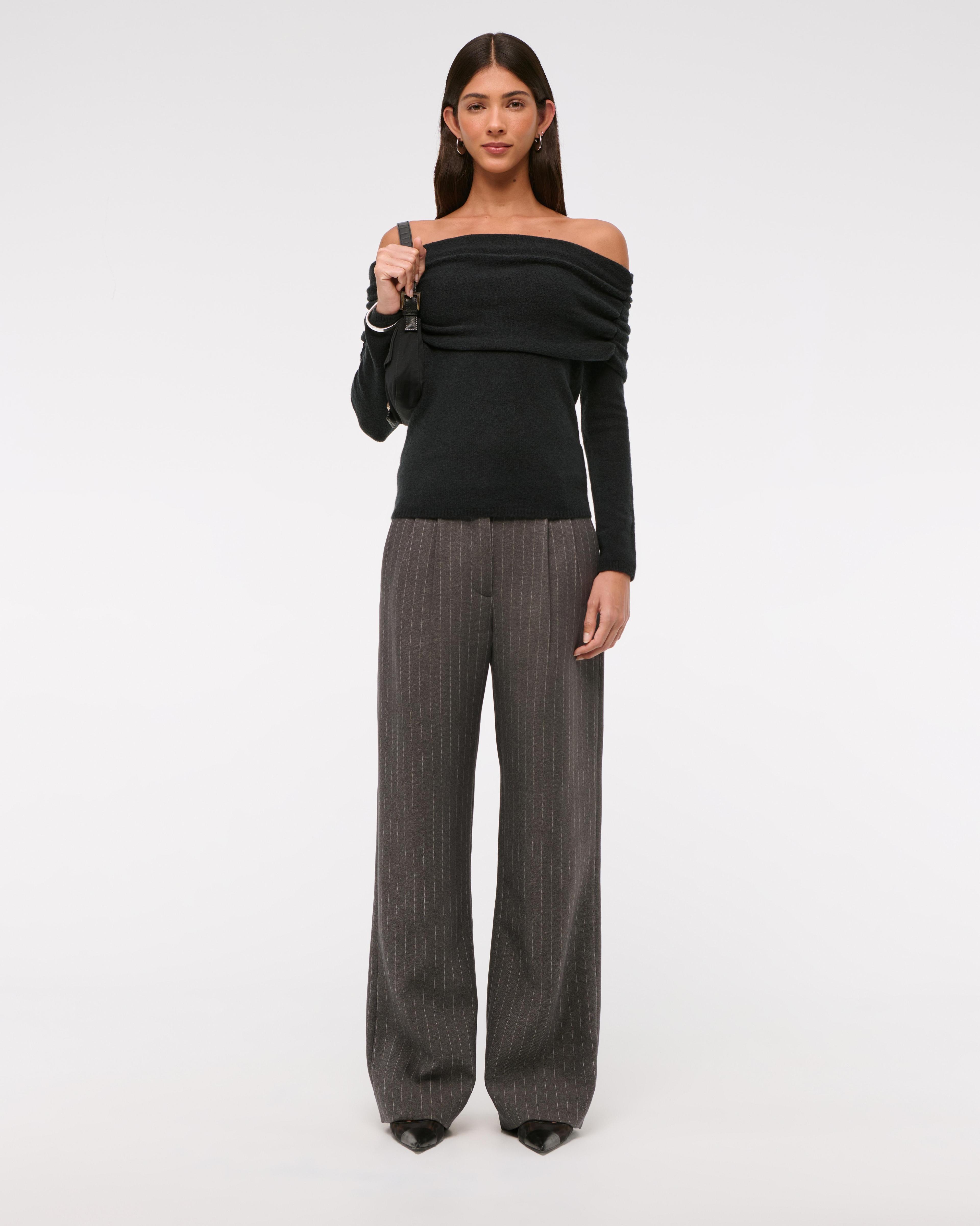 Foldover Off-The-Shoulder Sweater Product Image