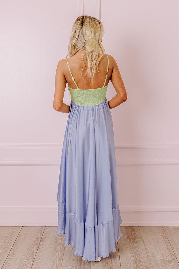 Smiles and Spritzers Satin Maxi Dress Product Image