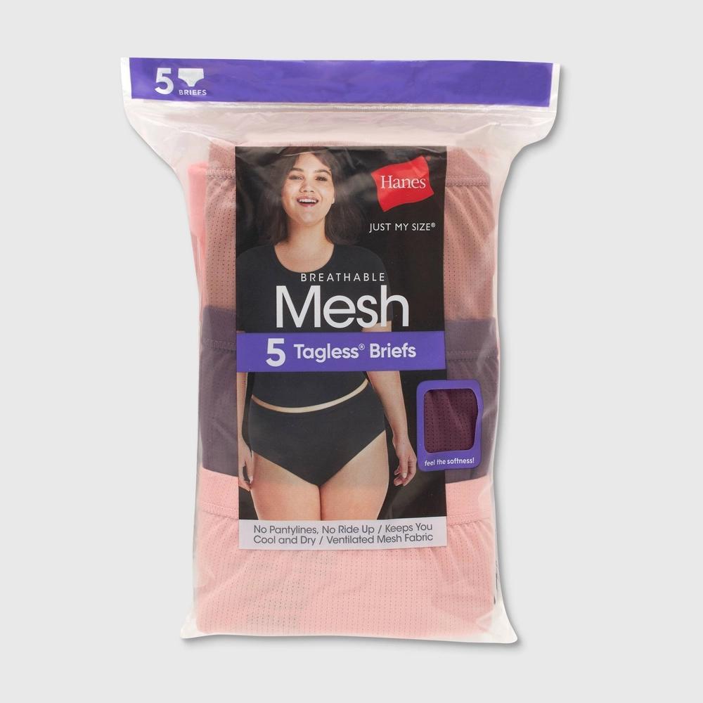 Just My Size by Hanes Womens 5pk Breathable Mesh Briefs - BlackBrown Product Image