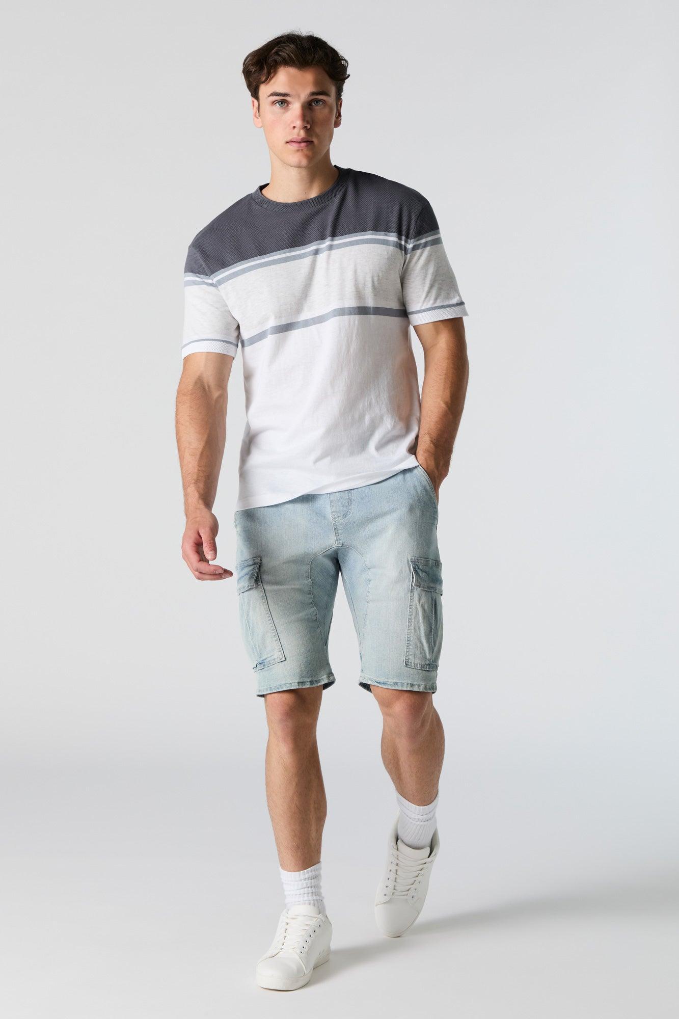 Colourblock Striped T-Shirt Male Product Image