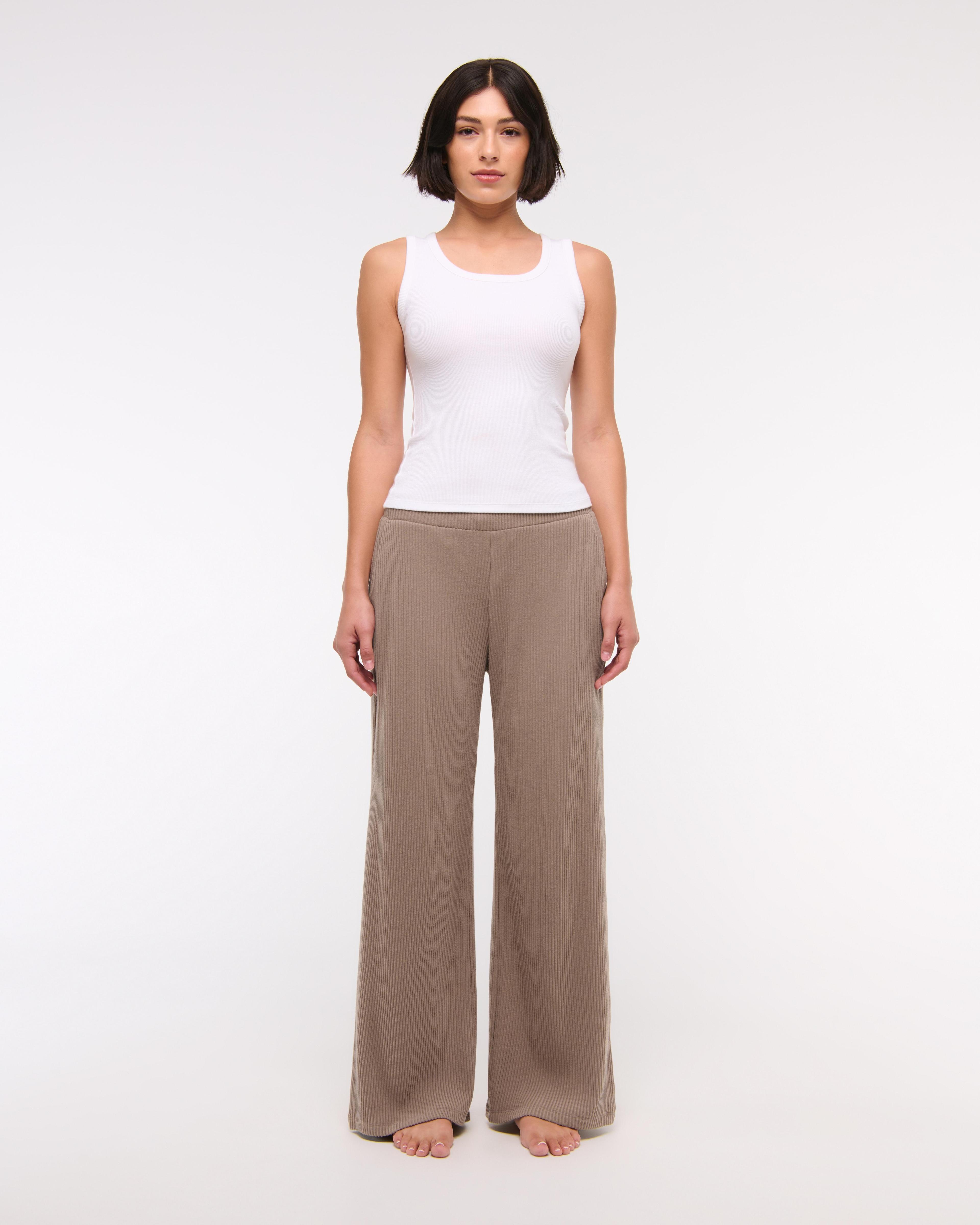 Brushed Rib Wide Leg Sweatpant Product Image