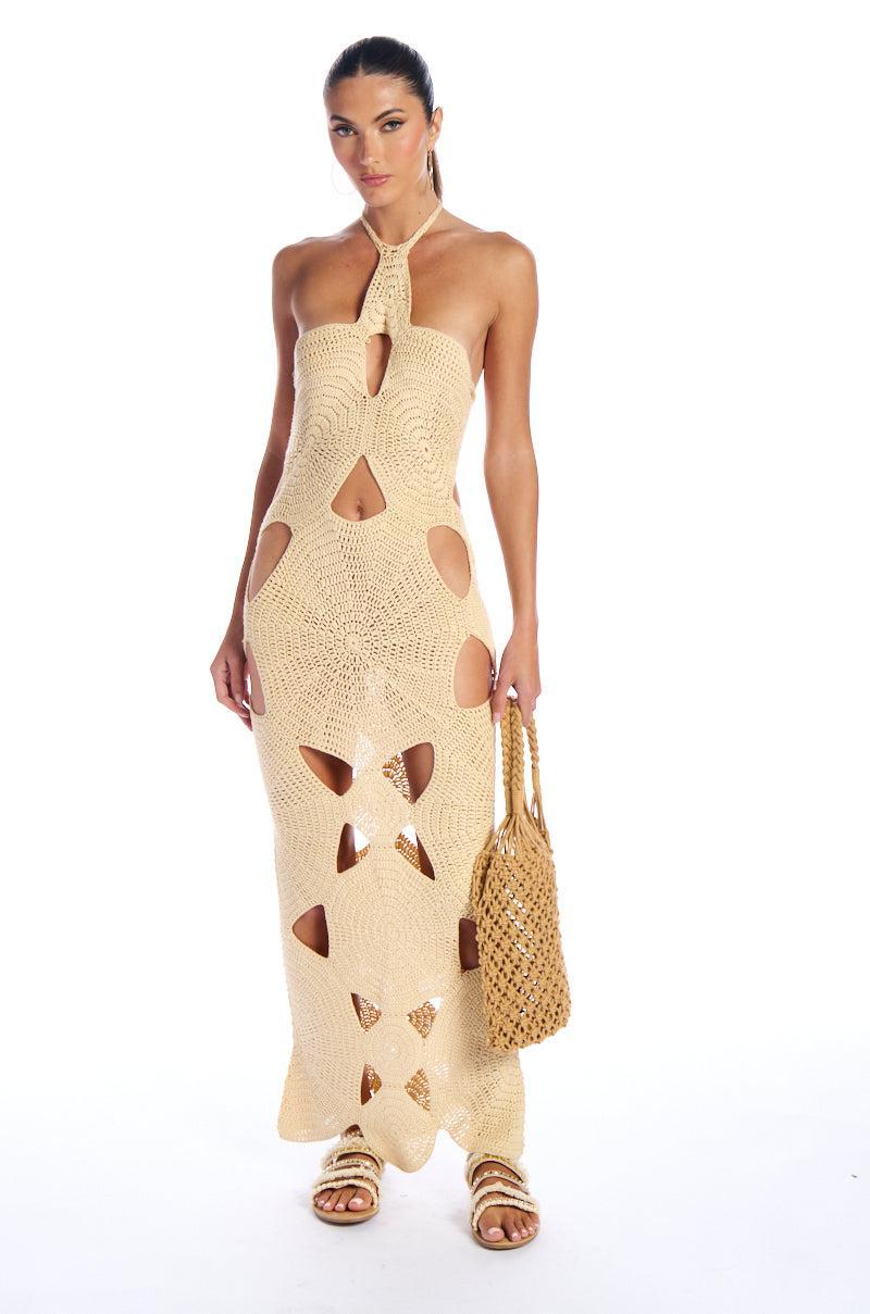 TALK ABOUT ME CROCHET MAXI DRESS Product Image