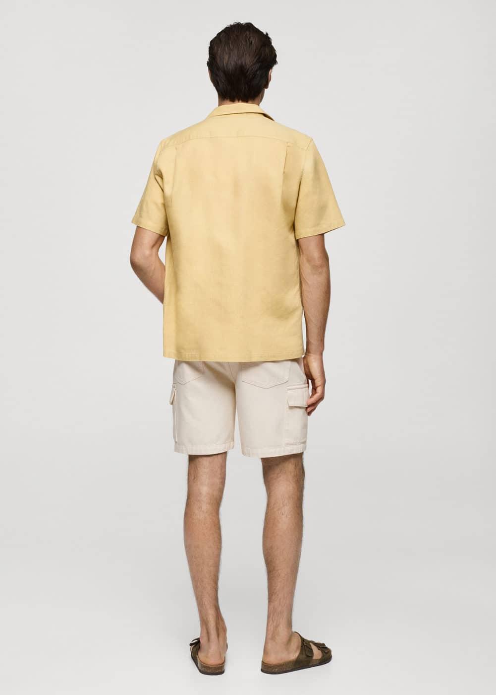 MANGO MAN - Denim cotton cargo shorts off whiteMen Product Image