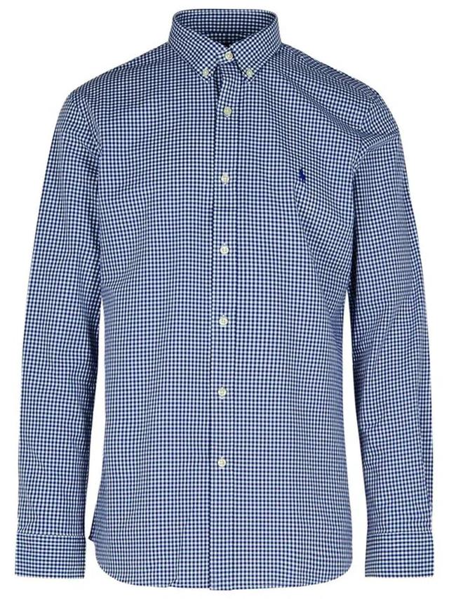 POLO RALPH LAUREN Navy Cotton Shirt In Azul Oscuro Product Image